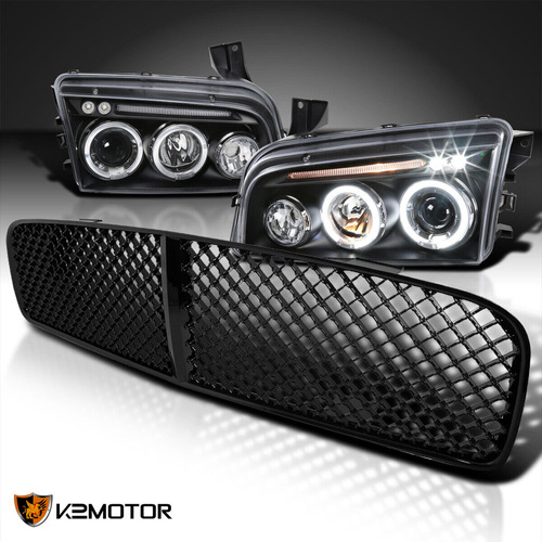 Par Faro Negro Led Dodge Charger Srt8 2006 6.1l