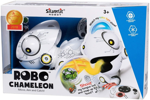 Mascota Robot Camaleon Cambia De Color Luces Gira A Control
