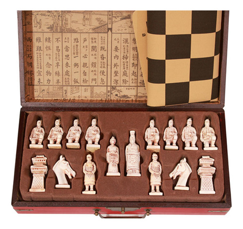 Juego De Ajedrez Clásico De Madera Para Viajes Pequeña