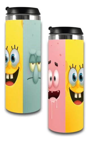 Termo Metalico Bob Esponja Calamardo Patricio