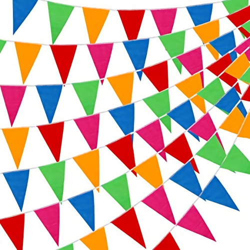 Banderines Multicolor 100 Mts Largo