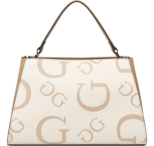 Bolsa Guess Factory Cc961806-kha Acabado de los herrajes Níquel Color Beige Correa de hombro Beige Diseño de la tela Lisa