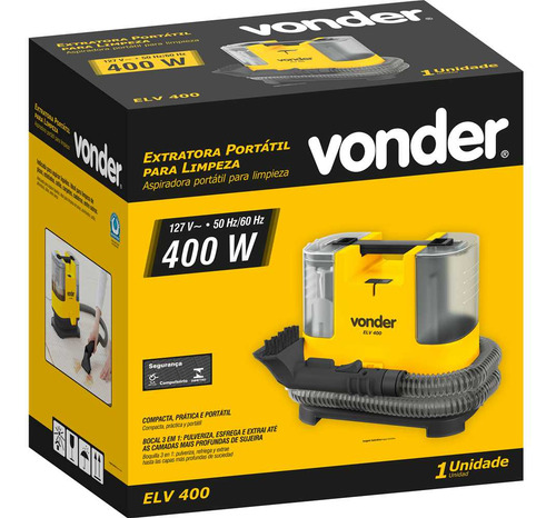 Extratora Portátil Para Limpeza Estofados Elv400 220v Vonder