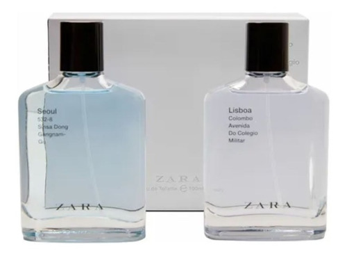 Zara Seoul + Lisboa  100ml Pack De Perfumes Edt  Para Hombre