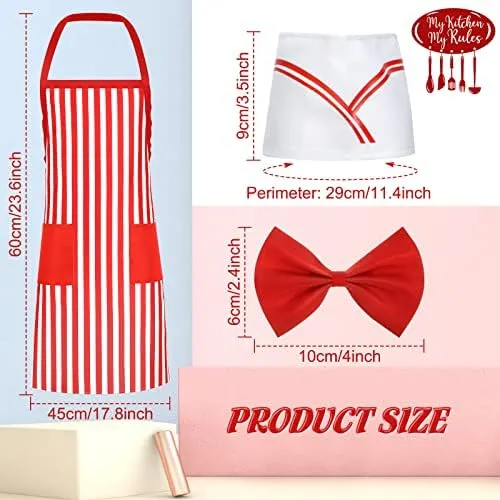 Kit De Disfraz De Camarero Para Niños, 3 Piezas, Disfraz De