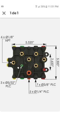 Regleta Maniflow Freightliner Columbia