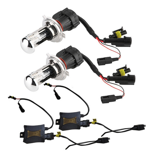 Imagen 1 de 6 de 55 W Hid Hi/lo H4-3 6000k Kit De Conversión De Luz De Xenón