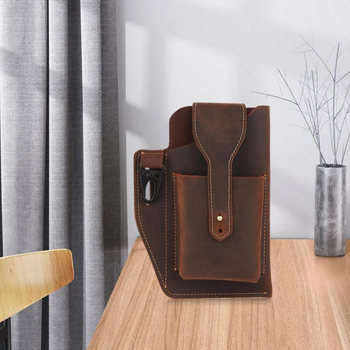 2 Funda De Cuero Para Teléfono Para Hombre Para Bolso Con