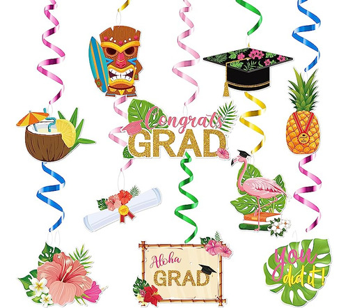 30 Decoraciones Espirales Para Graduacion Hawaiana Espirales