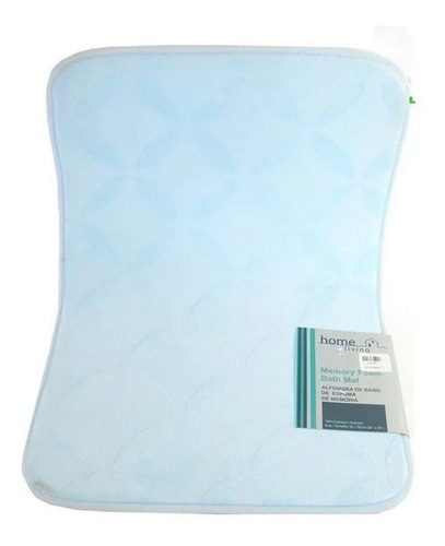Alfombra Microfibra 50 X 77 Cm Circulos Azul Claro