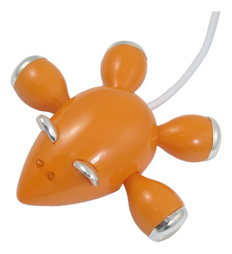 Qtqgoitem Orange Mouse 4 Puerto Alta Velocidad Usb 2.0 Hub