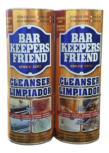 2 Pack Limpiador Bar Keepers Friend En Polvo 595g 