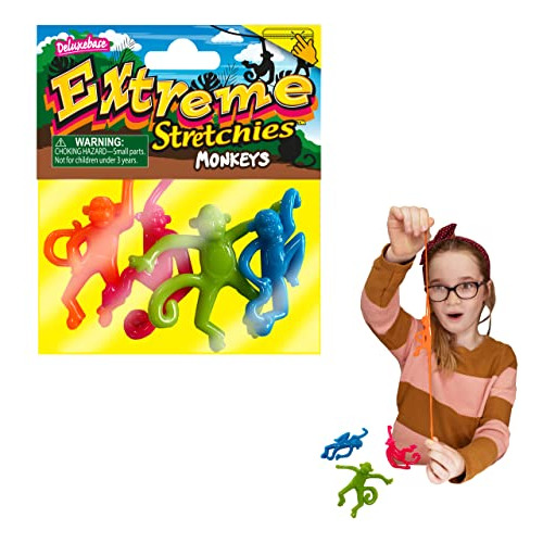 Extreme Stretchies - Monkey De Deluxebase. Pack De 4 Pequeño