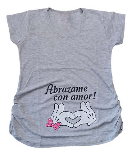 Polera Maternal Estampada Manga Corta