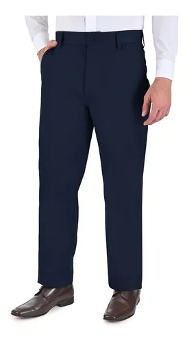 PANTALÓN DE VESTIR GABARDINA HOMBRE Color AZUL MARINO Talla Pantalón 36  Para HOMBRE