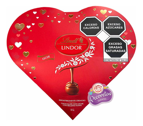 Lindt, Lindor Chocolate Con Leche Caja Corazón