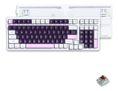 Basaltech Teclado De Juego Mecánico De 100 Teclas, Brown Swi