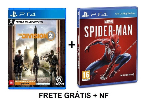 Spider Man + Tom Clancys The Division 2 Lacrado Ps4 + Nf