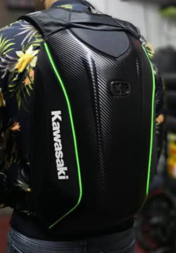 Mochila Rígida Tipo Fibra De Carbono Kawasaki Zx6r Ninja