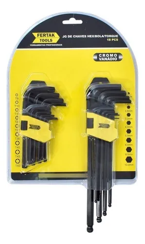 comprar Fertak Jg Chaves Hexagonal Ponta Bolau002Fallen Torque Torx 18pc