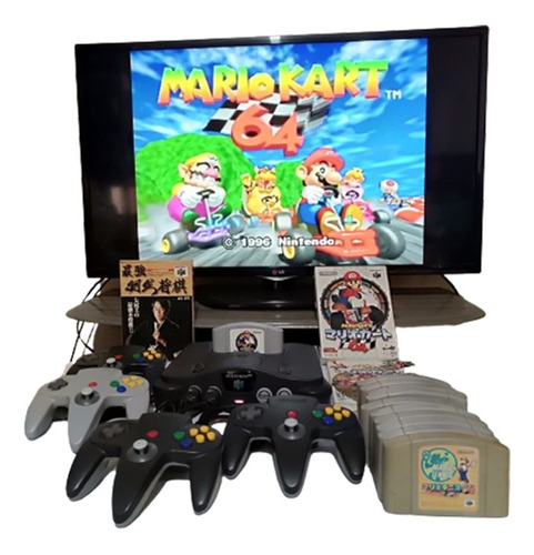 Nintendo 64 Jap. C/4 Controles E 11 Jogos Originais (2 Cib)