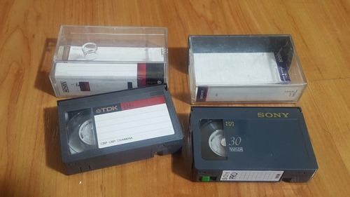 Cinta Cassette Tc-30 Video Vhs-c  (pack 2 Unidades)