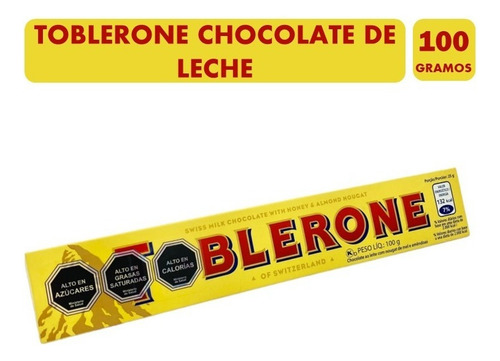 Toblerone Suizo Chocolate Con Leche 100 Gramos