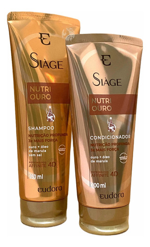  Kit Siage Nutri Ouro Shampoo 250ml + Condicionador 200ml