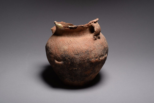 Vaso Chinês De Terracota Idade Do Bronze (2200 - 1600 A C.)