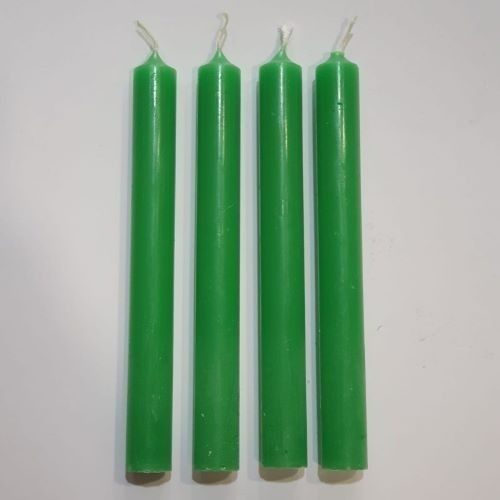 Velas Nº4 Lisas Verdes Pack De 12 Unidades