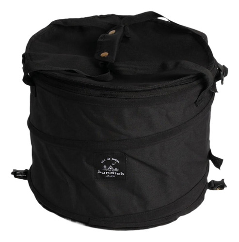 Cubo De Basura Plegable Para Acampar Cesta De Negro