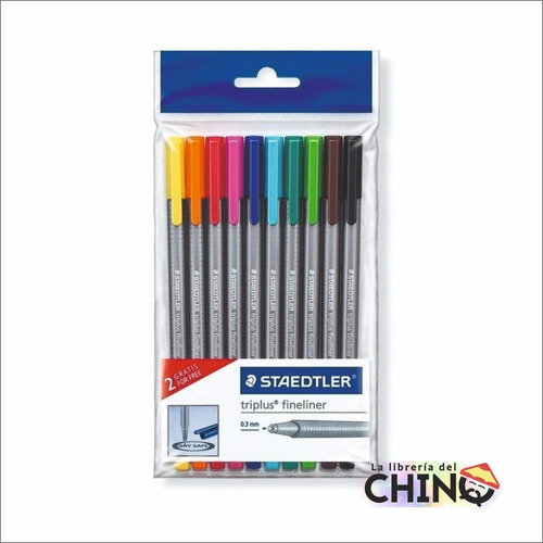 Blister 10 Microfibras Staedtler Fineliner Aleman - Rosario