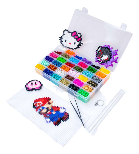 Estuche Hama Beads Artkal 36 Colores + Tabla ,pinza ,papel