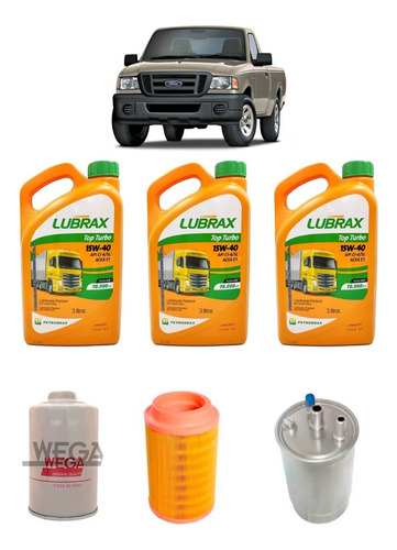 Kit Troca Óleo 15w40 Ford Ranger 3.0 Diesel 2008 Até 2011