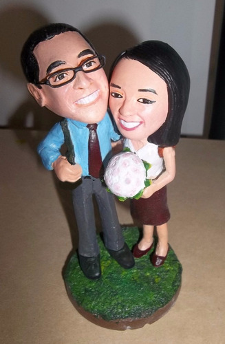 Esculturas En Miniatura Para Torta De Novios Personalizadas.