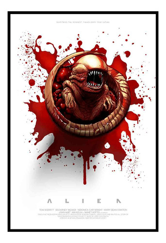 Cuadro Poster Premium 33x48cm Alien Facehuber