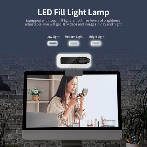 Webcam Chat, Cámara Web 4k Con Focus Video Web Auto, Sin Con