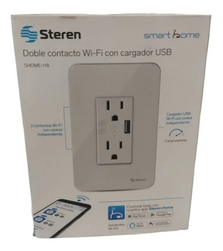 Toma Corriente Inteligente Cargador Usb Doble Contacto Wifi 