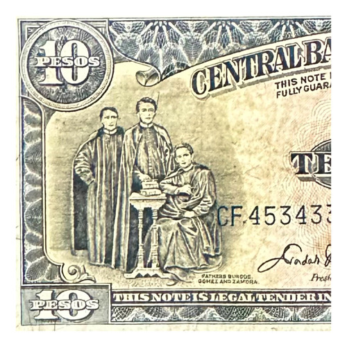 Filipinas - 10 Pesos - Año 1965 - P #136 - Mariano Gómez