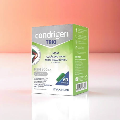 Kit 2 Condrigen Trio Msm Colágeno Tipo 2 Ácido Hialurônico Sabor Sem Sabor
