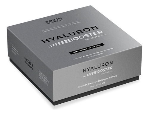 Hyaluron Booster Eccos 60caps Ácido Hialurônico, Resveratrol