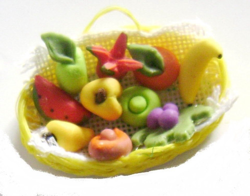 Canastos De Frutas En Miniatura Para Casa De Muñecas