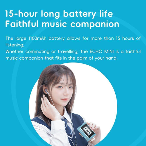 Reproductor Mp3 Fiio Echo Mini Bluetooth 5.3 8gb Negro