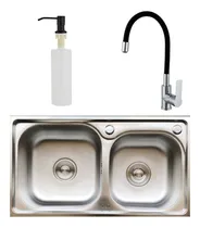 Comprar Pileta Y Media Cocina+válvulas+griferia Y Dispensador Acra