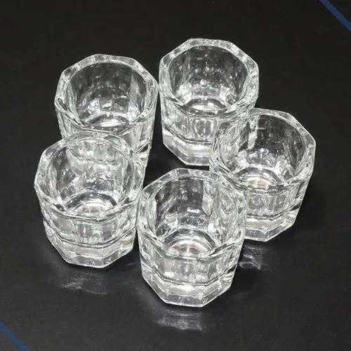 5 Copos Dappen De Vidro CF VENDAS Para Estética Manicure Autoclav...