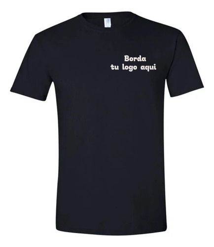 Remera De Algodon Con Imagen Personalizada Bordada