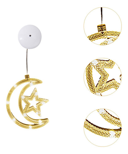 4 Adorno Navideño Con Luz Led Para Ventana, Ligero Y