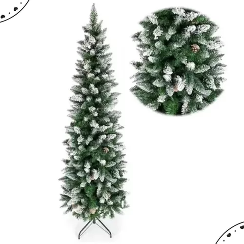 Árvore Natal Slim Nevada 1,20 M 320 Galho Decoração Pinheiro