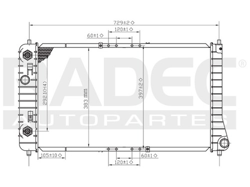 Radiador  Cavalier/sunfire 95-02 L4 2.2/2.4 Lts Automatico