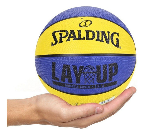 Mini Bola De Basquete Spalding Lay Up - Borracha Cor Amarelo